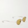 Round-Frame Silver-Tone Sunglasses - FR Round-Frame Silver-Tone Sunglasses - FR