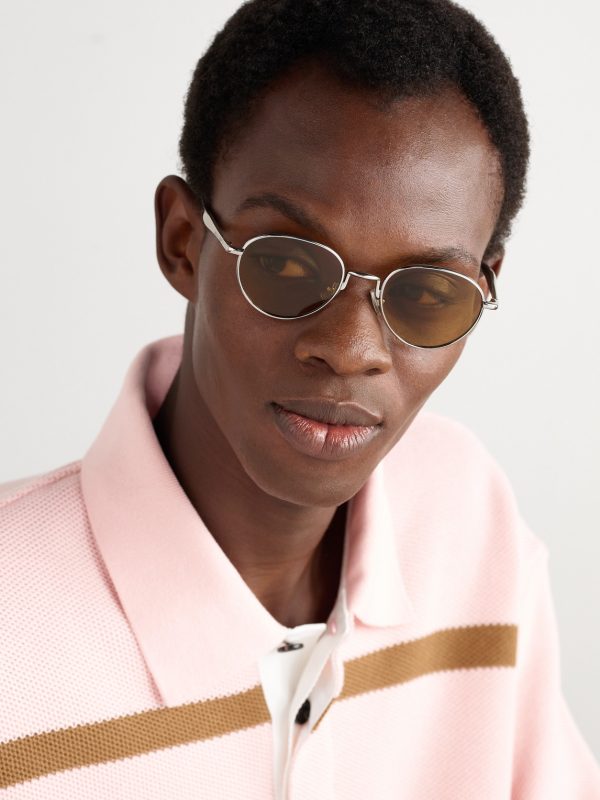 Round-Frame Silver-Tone Sunglasses - OU Round-Frame Silver-Tone Sunglasses - OU