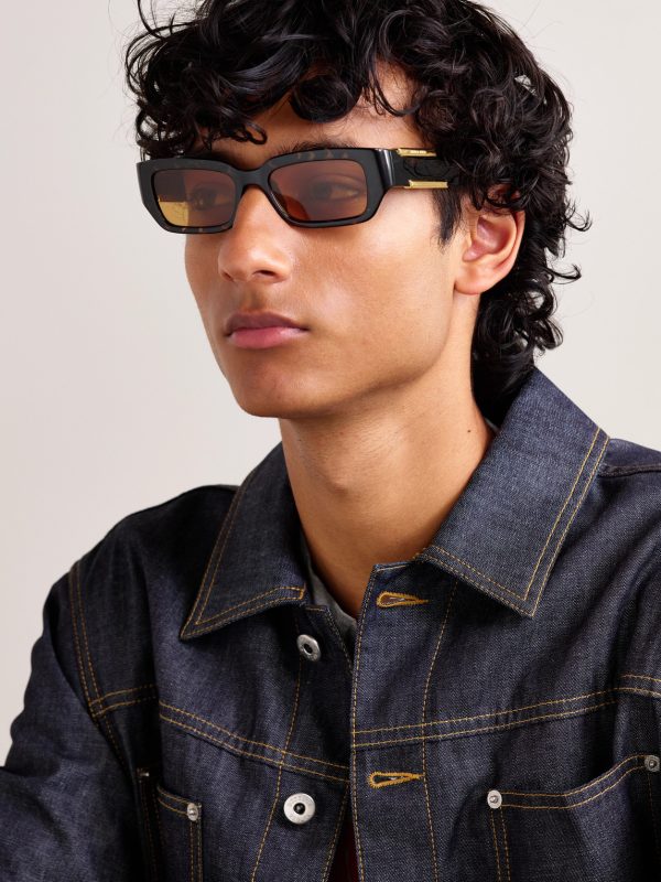 Dash Rectangular-Frame Tortoiseshell Acetate Sunglasses - OU