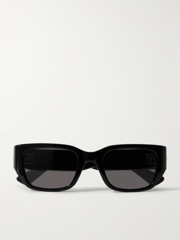 Square-Frame Acetate and Gold-Tone Sunglasses