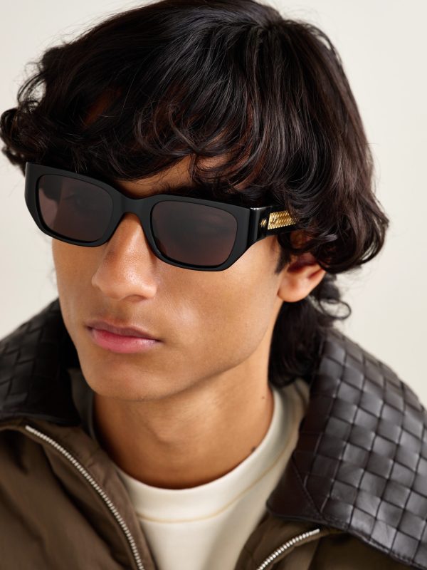 Square-Frame Acetate and Gold-Tone Sunglasses - OU