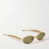Sardine Oval-Frame Gold-Tone Sunglasses - FR Sardine Oval-Frame Gold-Tone Sunglasses - FR