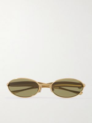 Sardine Oval-Frame Gold-Tone Sunglasses