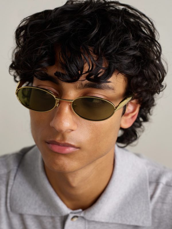 Sardine Oval-Frame Gold-Tone Sunglasses - OU Sardine Oval-Frame Gold-Tone Sunglasses - OU