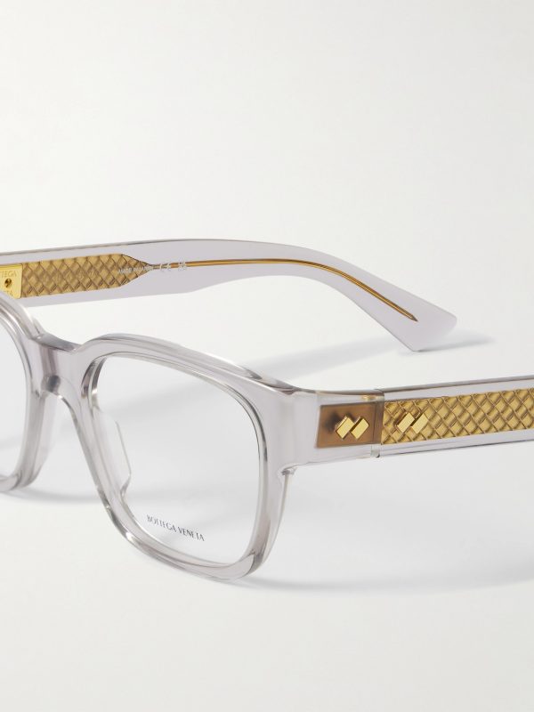 D-Frame Recycled-Acetate and Gold-Tone Optical Glasses - CU D-Frame Recycled-Acetate and Gold-Tone Optical Glasses - CU