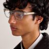 D-Frame Recycled-Acetate and Gold-Tone Optical Glasses - E1 D-Frame Recycled-Acetate and Gold-Tone Optical Glasses - E1