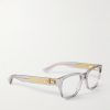 D-Frame Recycled-Acetate and Gold-Tone Optical Glasses - FR D-Frame Recycled-Acetate and Gold-Tone Optical Glasses - FR