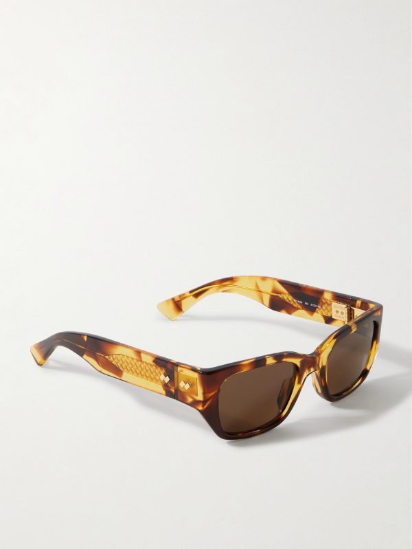 Square-Frame Tortoiseshell Acetate and Gold-Tone Sunglasses - FR Square-Frame Tortoiseshell Acetate and Gold-Tone Sunglasses - FR