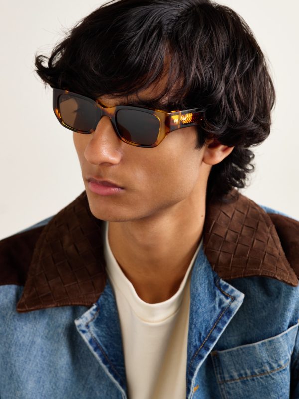 Square-Frame Tortoiseshell Acetate and Gold-Tone Sunglasses - OU Square-Frame Tortoiseshell Acetate and Gold-Tone Sunglasses - OU