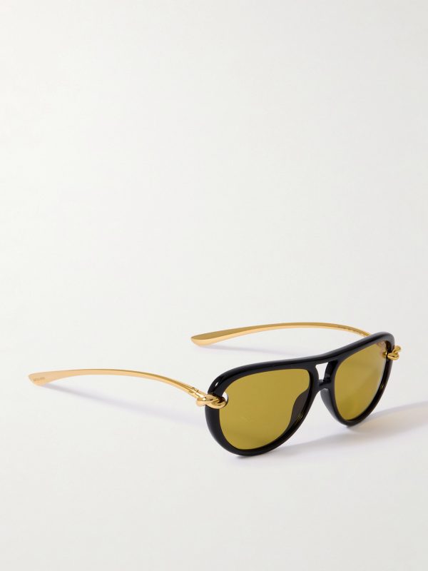 Aviator-Style Acetate Sunglasses - FR