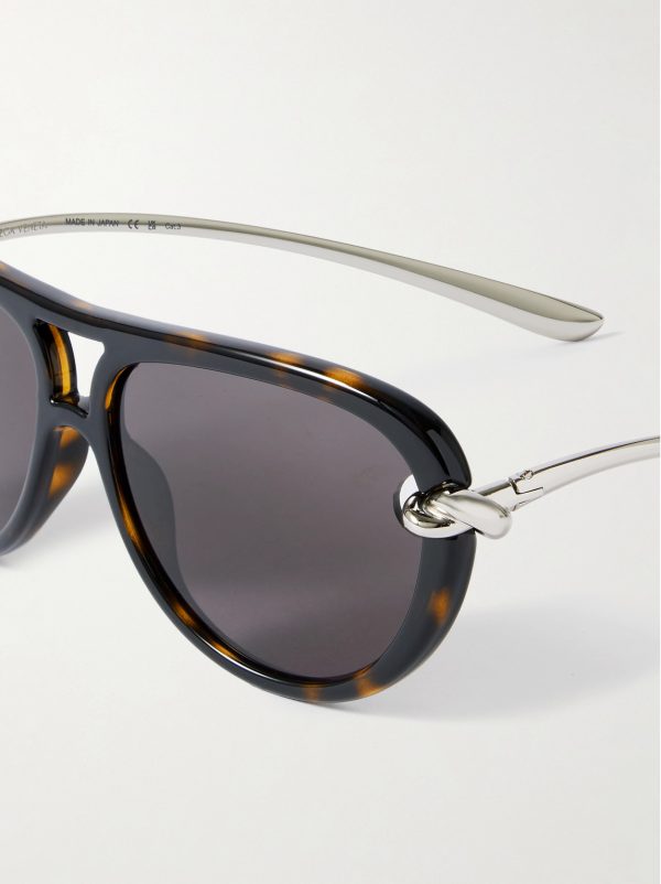 Aviator-Style Tortoiseshell Acetate and Silver-Tone Sunglasses - CU Aviator-Style Tortoiseshell Acetate and Silver-Tone Sunglasses - CU