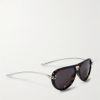 Aviator-Style Tortoiseshell Acetate and Silver-Tone Sunglasses - FR Aviator-Style Tortoiseshell Acetate and Silver-Tone Sunglasses - FR