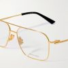 Aviator-Style Gold-Tone Optical Glasses - CU