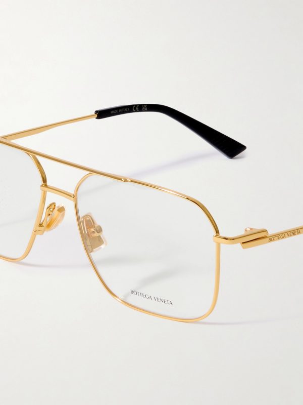 Aviator-Style Gold-Tone Optical Glasses - CU
