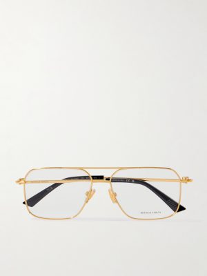 Aviator-Style Gold-Tone Optical Glasses Aviator-Style Gold-Tone Optical Glasses
