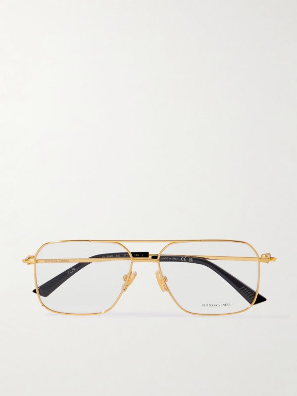 Aviator-Style Gold-Tone Optical Glasses