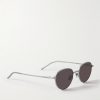 Panthos Round-Frame Brushed-Titanium Sunglasses - FR Panthos Round-Frame Brushed-Titanium Sunglasses - FR