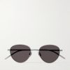 Panthos Round-Frame Brushed-Titanium Sunglasses Panthos Round-Frame Brushed-Titanium Sunglasses