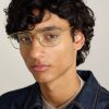 Aviator-Style Gold-Tone Titanium Optical Glasses - OU