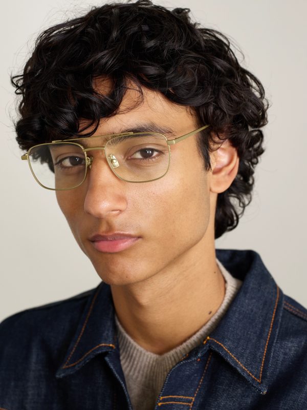 Aviator-Style Gold-Tone Titanium Optical Glasses - OU