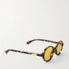 Round-Frame Tortoiseshell Acetate Sunglasses - FR Round-Frame Tortoiseshell Acetate Sunglasses - FR