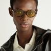 Round-Frame Tortoiseshell Acetate Sunglasses - OU Round-Frame Tortoiseshell Acetate Sunglasses - OU