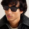 Rectangular-Frame Acetate Sunglasses - OU Rectangular-Frame Acetate Sunglasses - OU
