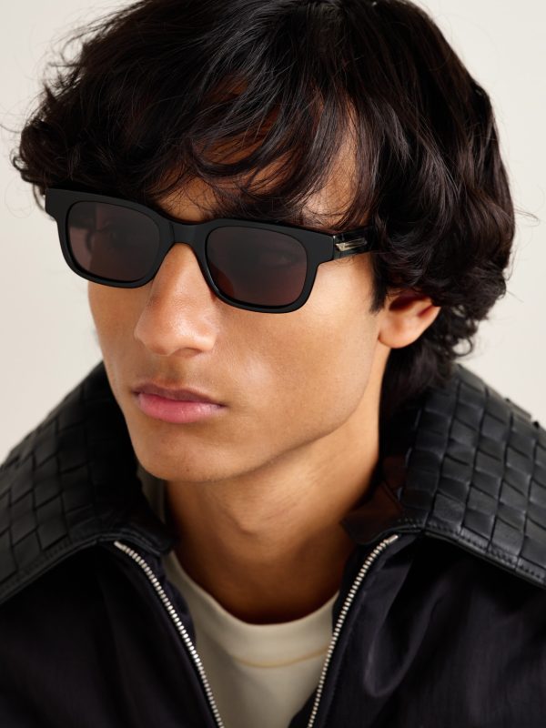 Rectangular-Frame Acetate Sunglasses - OU Rectangular-Frame Acetate Sunglasses - OU