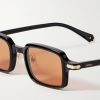 Rectangular-Frame Acetate Sunglasses - CU Rectangular-Frame Acetate Sunglasses - CU