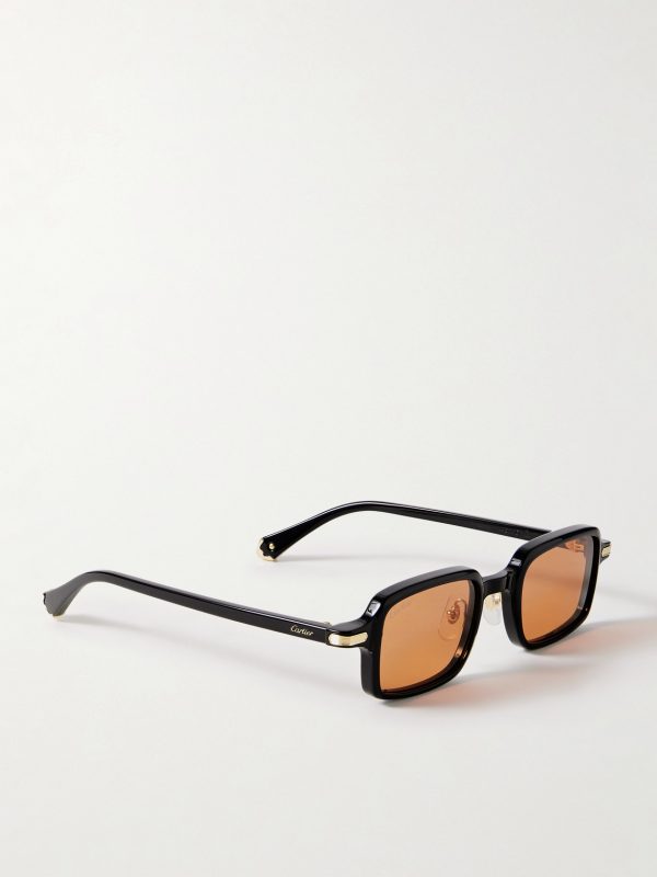 Rectangular-Frame Acetate Sunglasses - FR Rectangular-Frame Acetate Sunglasses - FR