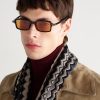 Rectangular-Frame Acetate Sunglasses - OU Rectangular-Frame Acetate Sunglasses - OU
