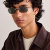 Première De Cartier Square-Frame Rimless Acetate and Silver-Tone Sunglasses - OU