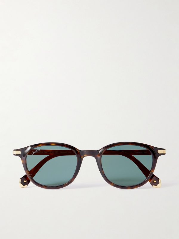 Round-Frame Tortoiseshell Acetate Sunglasses Round-Frame Tortoiseshell Acetate Sunglasses