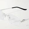 Panthère De Cartier Rectangular-Frame Rimless Silver-Tone Optical Glasses - CU Panthère De Cartier Rectangular-Frame Rimless Silver-Tone Optical Glasses - CU