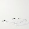Panthère De Cartier Rectangular-Frame Rimless Silver-Tone Optical Glasses - FR Panthère De Cartier Rectangular-Frame Rimless Silver-Tone Optical Glasses - FR