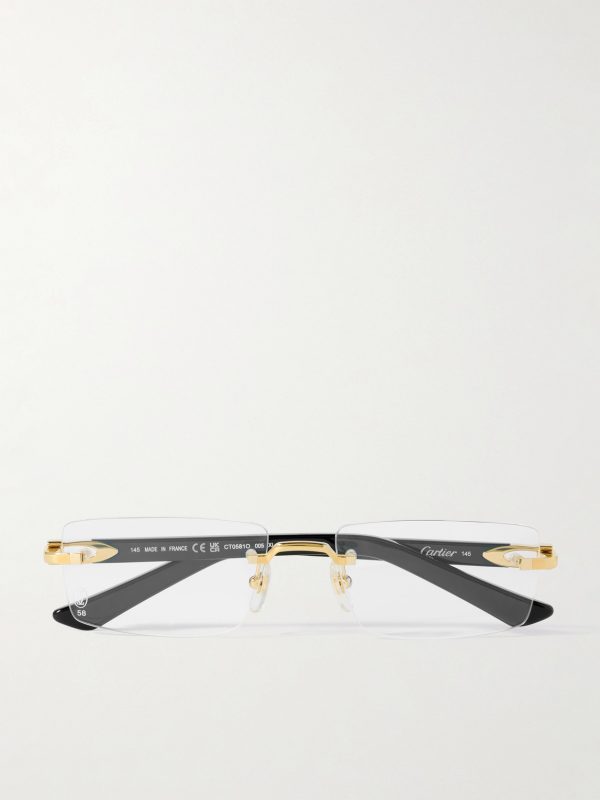 Signature C Rimless Rectangular-Frame Gold-Tone and Acetate Sunglasses Signature C Rimless Rectangular-Frame Gold-Tone and Acetate Sunglasses