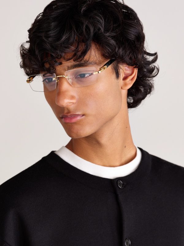 Signature C Rimless Rectangular-Frame Gold-Tone and Acetate Sunglasses - OU Signature C Rimless Rectangular-Frame Gold-Tone and Acetate Sunglasses - OU