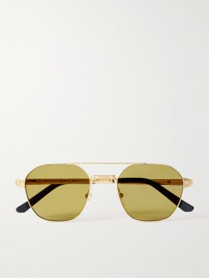 Santos de Cartier Aviator-Style Gold-Tone Sunglasses