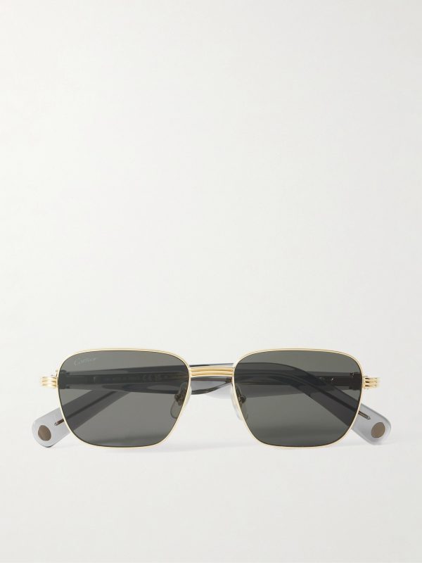 Première De Cartier D-Frame Recycled-Acetate and Gold-Tone Sunglasses Première De Cartier D-Frame Recycled-Acetate and Gold-Tone Sunglasses