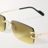 Signature Square-Frame Rimless Gold-Tone Sunglasses - CU Signature Square-Frame Rimless Gold-Tone Sunglasses - CU