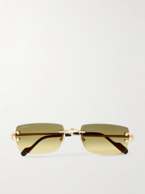 Signature Square-Frame Rimless Gold-Tone Sunglasses