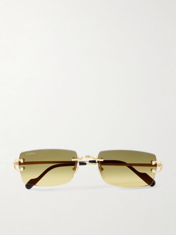 Signature Square-Frame Rimless Gold-Tone Sunglasses Signature Square-Frame Rimless Gold-Tone Sunglasses