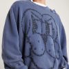 + Chito Savage Distressed Embroidered Cotton-Jersey Sweatshirt - CU + Chito Savage Distressed Embroidered Cotton-Jersey Sweatshirt - CU