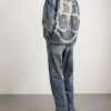 + Chito Savage Appliquéd Distressed Denim Jacket - BK