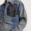 + Chito Savage Appliquéd Distressed Denim Jacket - CU