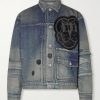 + Chito Savage Appliquéd Distressed Denim Jacket