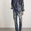 + Chito Savage Appliquéd Distressed Denim Jacket - OU