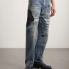 + Chito Savage Appliquéd Distressed Straight-Leg Jeans - FR
