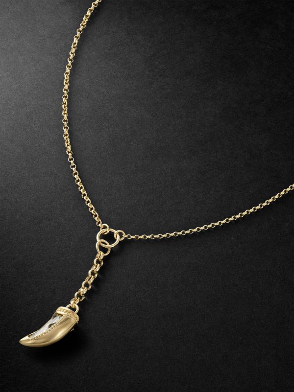 La Loba Claw Small 18-Karat Gold Prasiolite Pendant Necklace