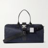 Butterfly Leather-Trimmed Nylon Duffle Bag